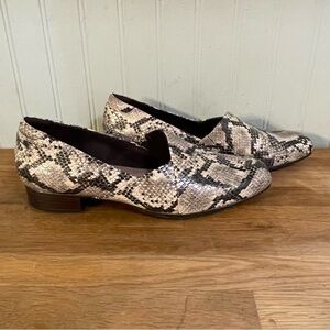 Clarks Juliet Palm Loafers in Taupe Snake (10)